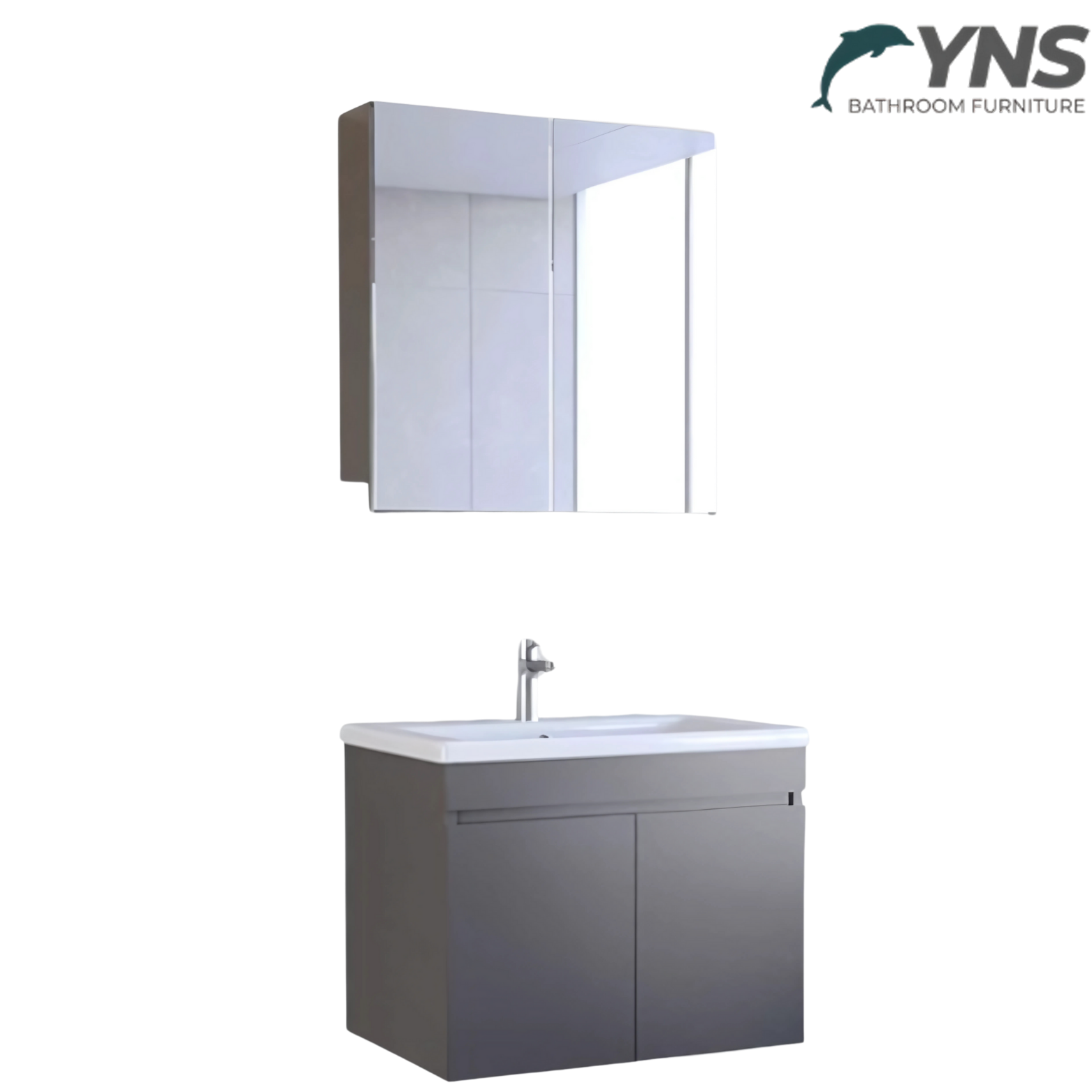 BANYO DOLABI TAKIMI KLASİK ASMA PLUS 80CM ANT (DURU TAŞ)